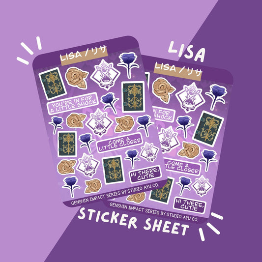 Lisa Waterproof Matte Sticker Sheet