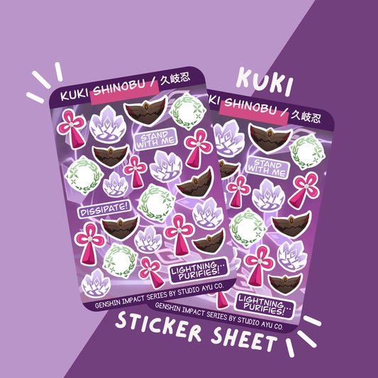 Kuki Shinobu Waterproof Matte Sticker Sheet