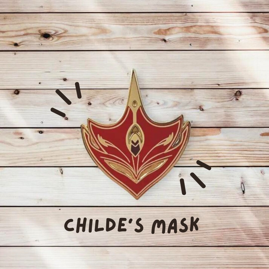 Childe Fatui Mask Enamel Pin