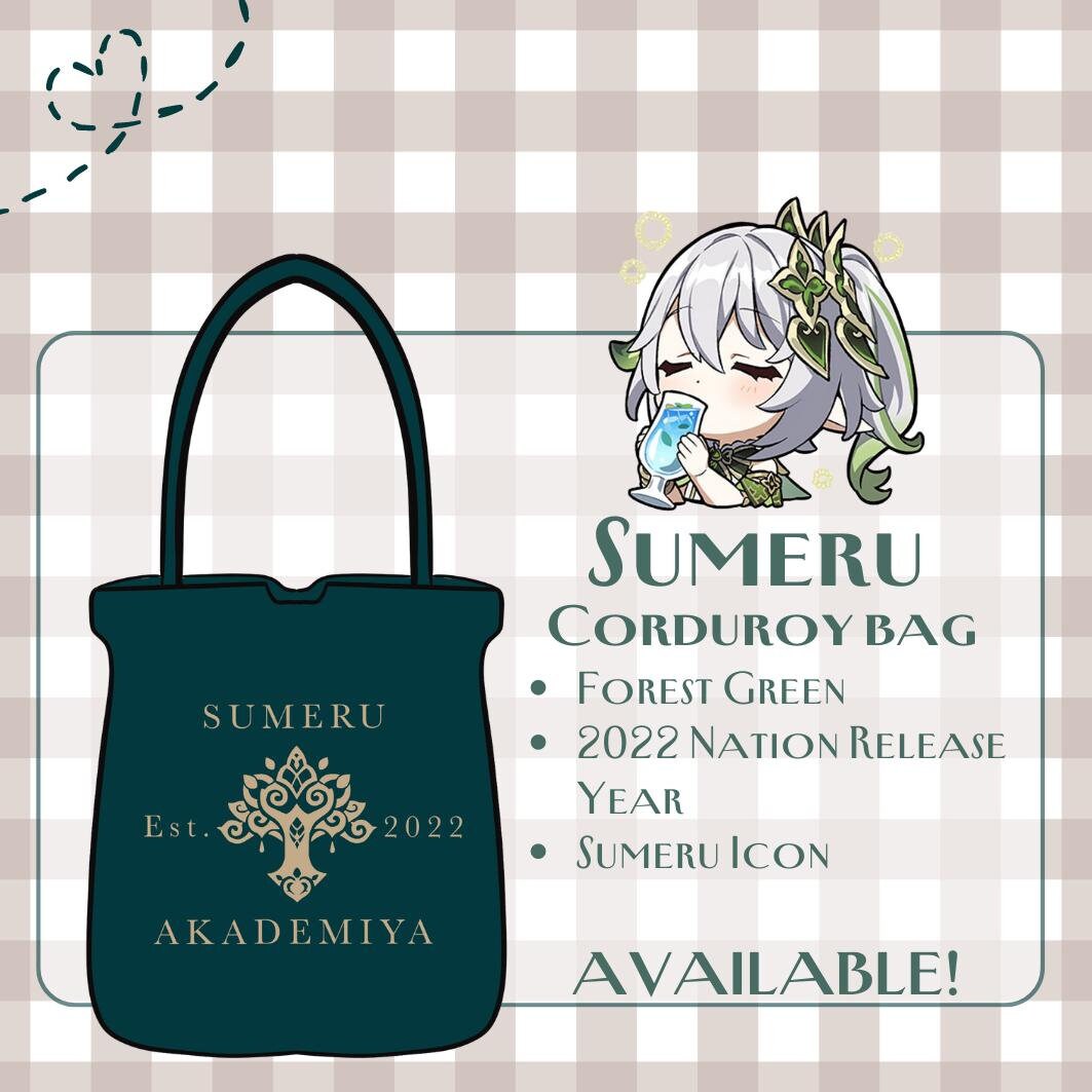 Sumeru Corduroy Tote Bag - Modern AU Series