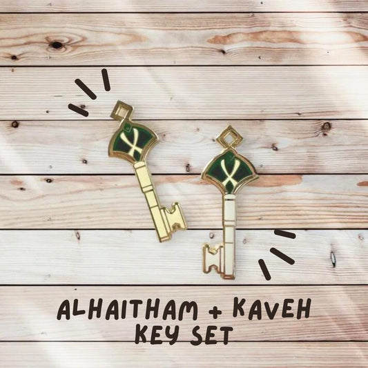 Alhaitham Kaveh Key Enamel Pin Set