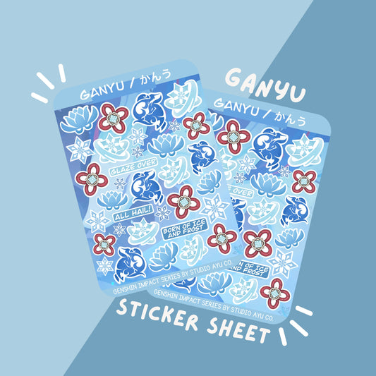 Ganyu Waterproof Matte Sticker Sheet