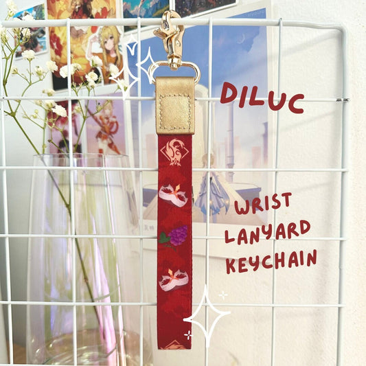 Diluc Wrist Lanyard Keychain