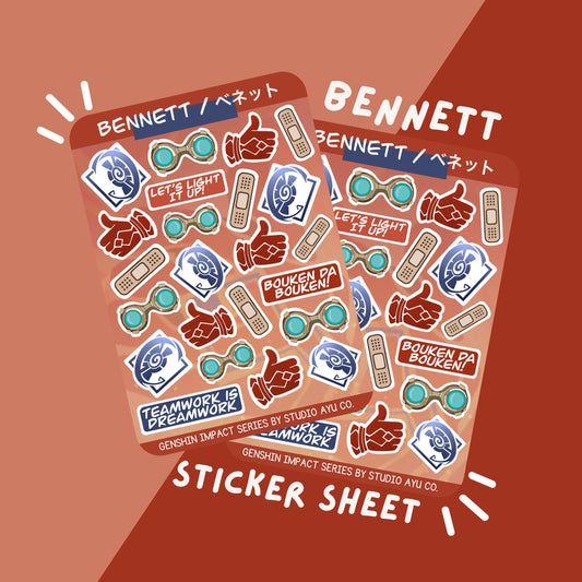 Bennett Waterproof Matte Sticker Sheet