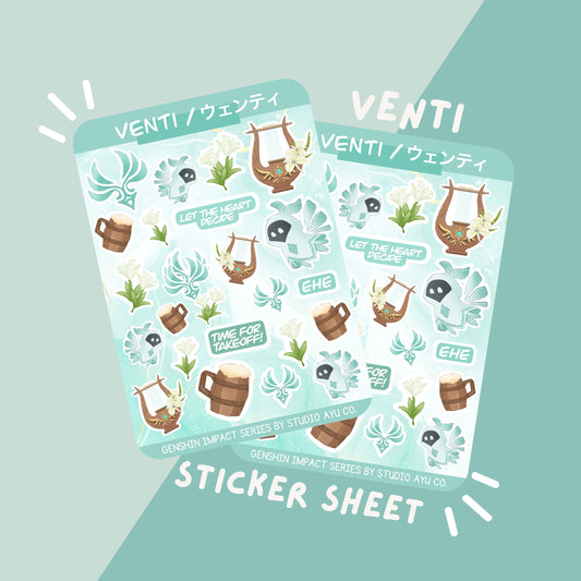 Venti Waterproof Matte Sticker Sheet
