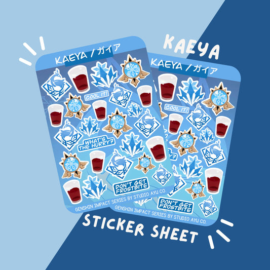 Kaeya Waterproof Matte Sticker Sheet