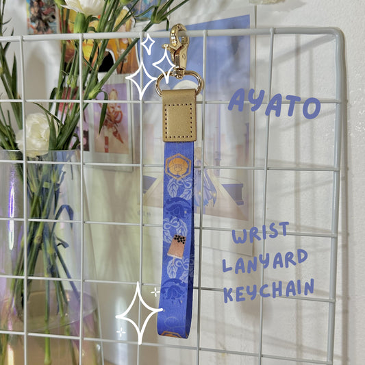 Ayato Kamisato Wrist Lanyard Keychain