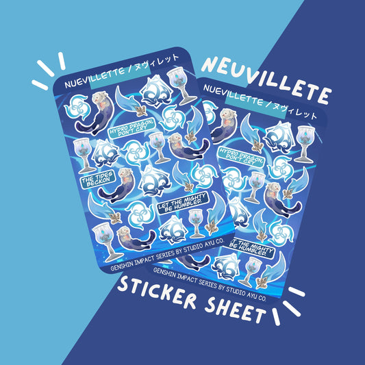 Neuvillette Waterproof Matte Sticker Sheet