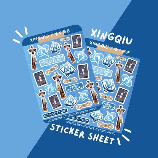 Xingqiu Waterproof Matte Sticker Sheet