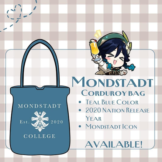 Mondstadt Corduroy Tote Bag - Modern AU Series