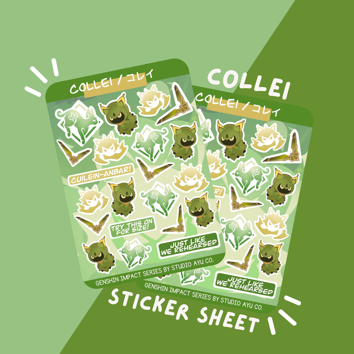 Collei Loading Sticker Collei Waterproof Matte Sticker Sheet – Studio Ayu
