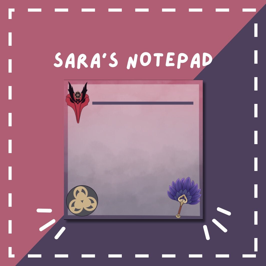Kujou Sara Notepad