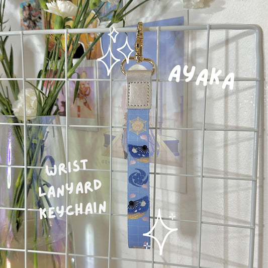 Ayaka Kamisato Wrist Lanyard Keychain