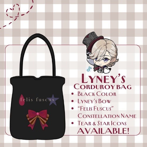 Lyney Corduroy Tote Bag - Modern AU Series