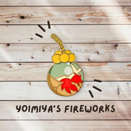 Yoimiya Fireworks Enamel Pin