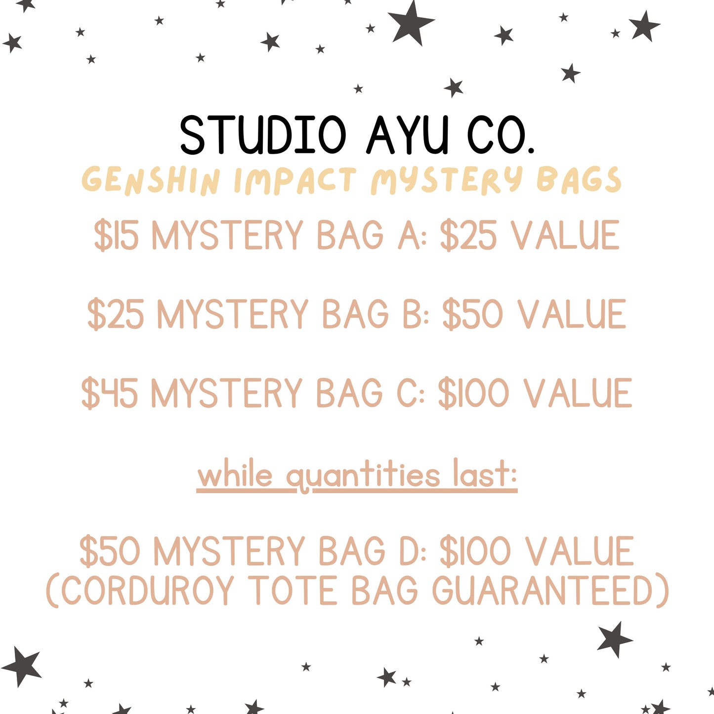Genshin Impact Mystery Bags