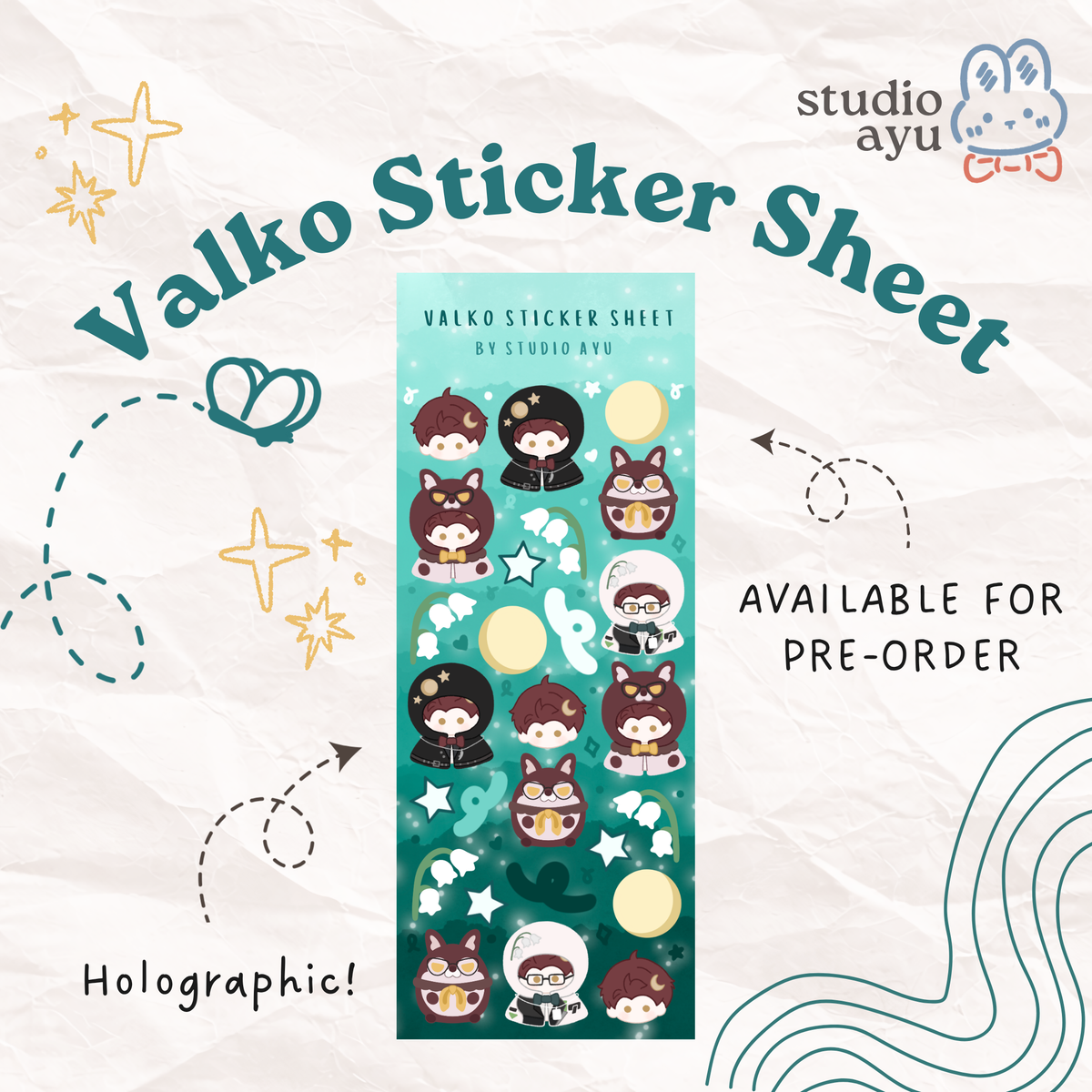 Valko Holographic Sticker Sheet - PREORDER